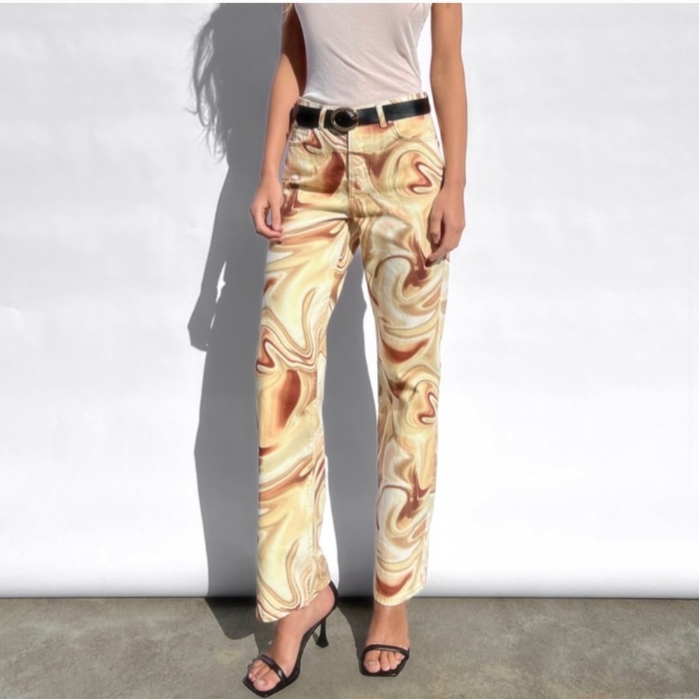 ZARA mid rise straight jean size 8